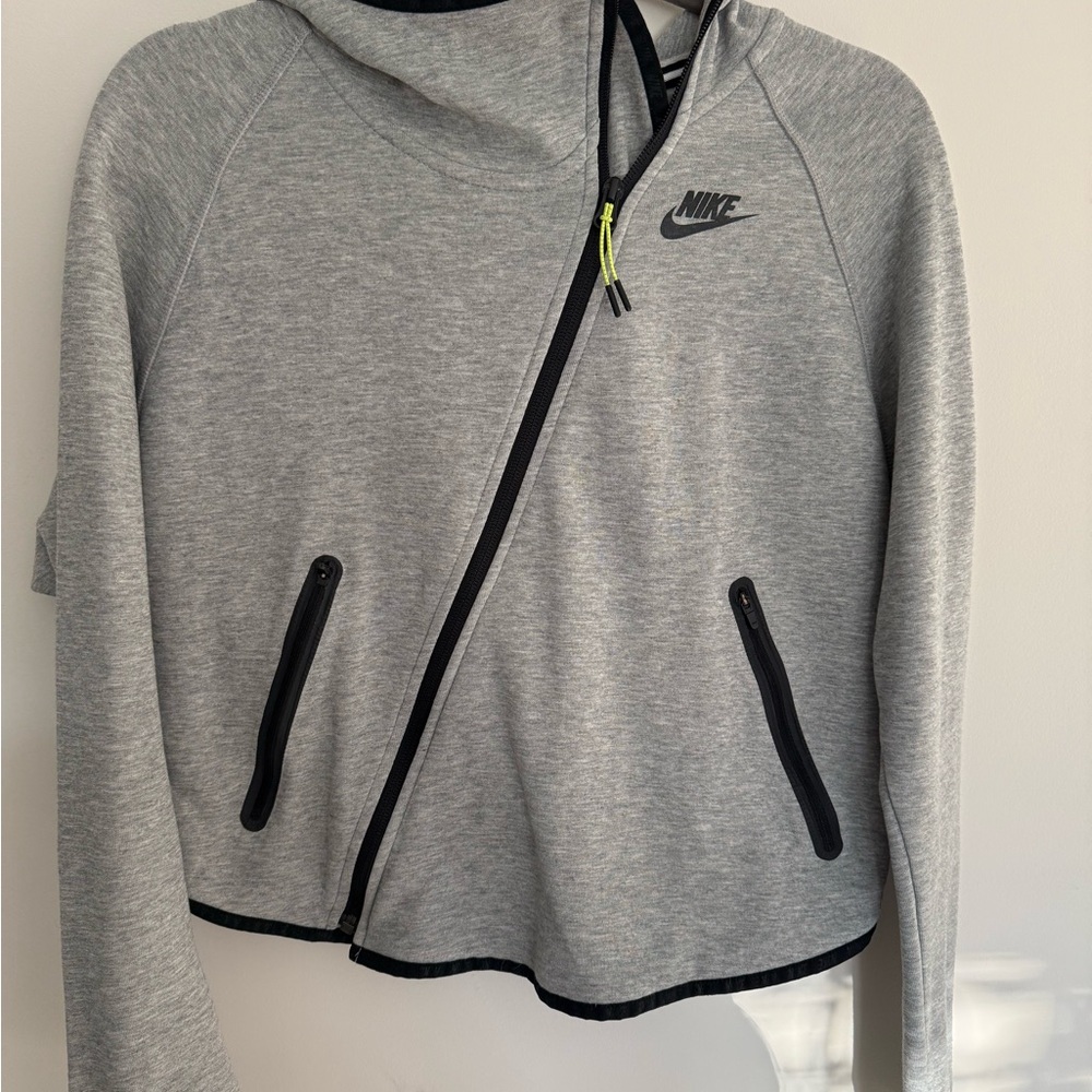 Nike Heather Gray Asymmetrical Zip Hoodie